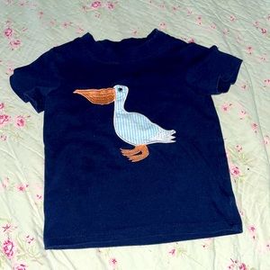 Little boy pelican appliqué shirt